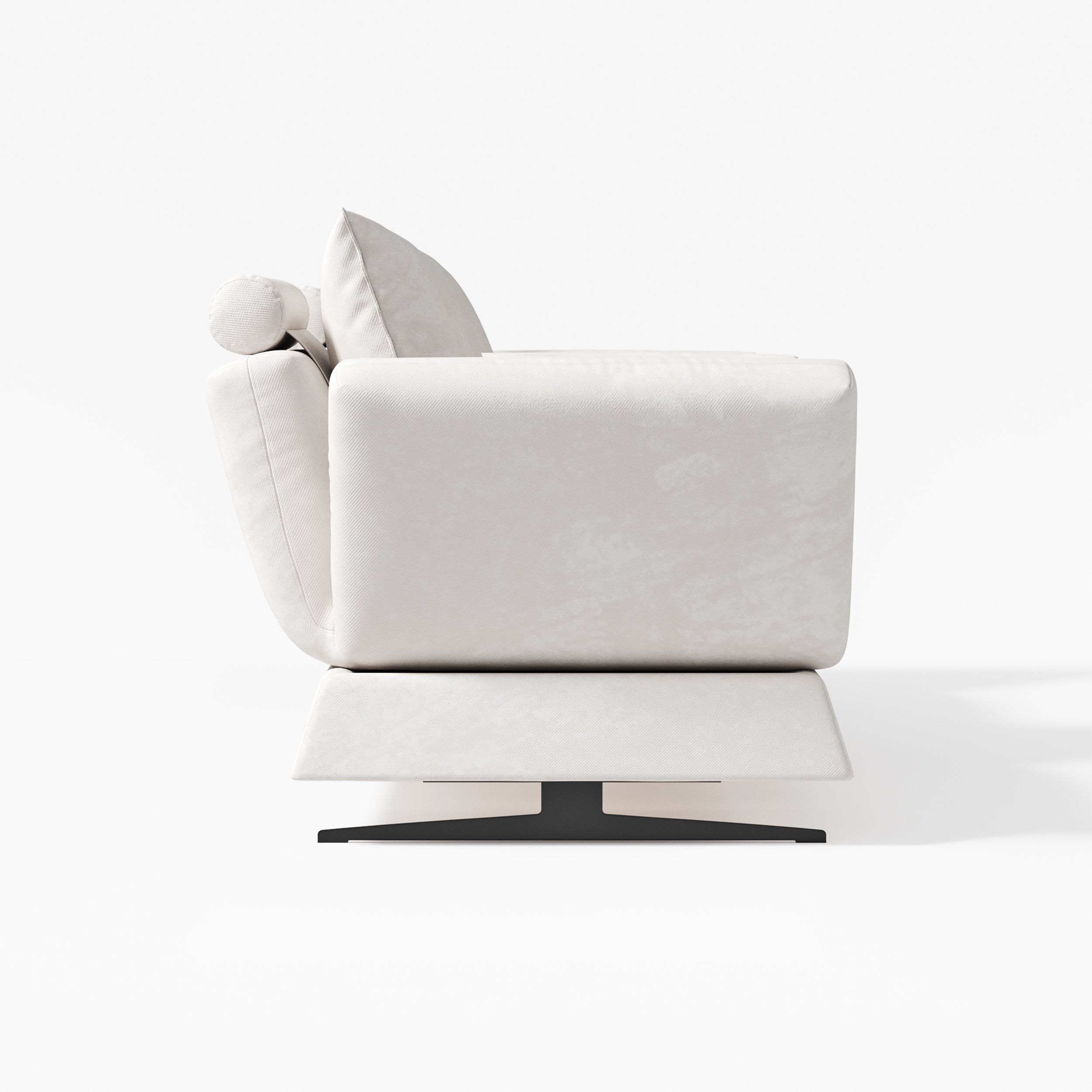 HMR - 84" Linen Convertible 2-Seater Sleeper Sofa