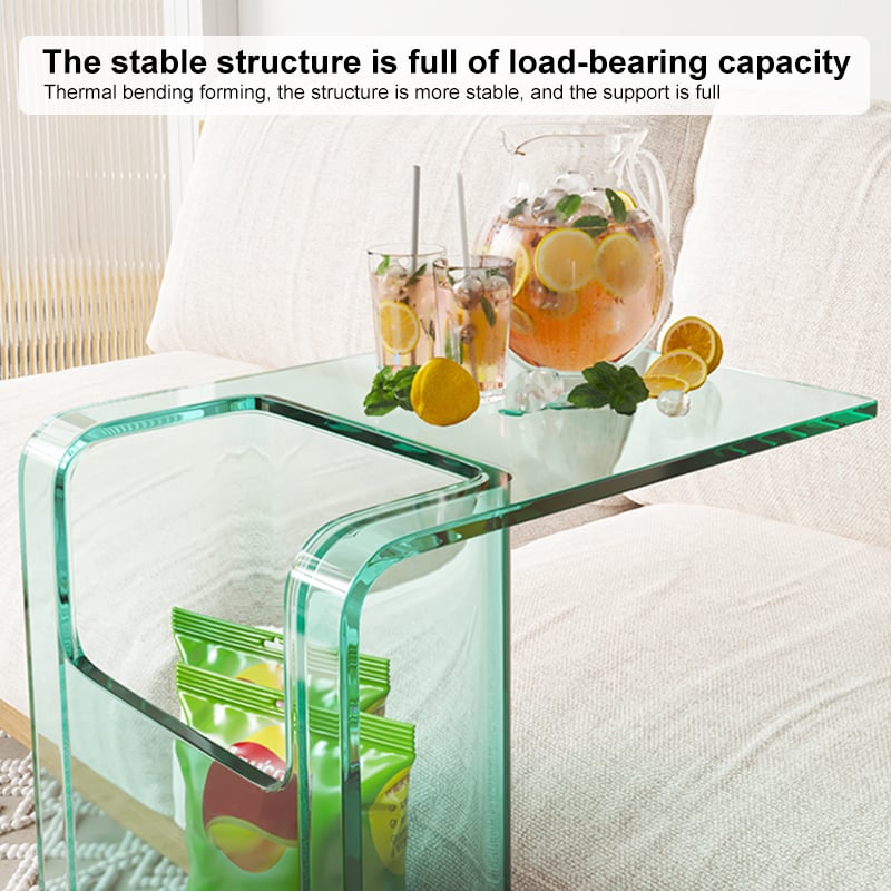 HMR - Aryclic C-Style End Table with Magazine Rack Organizer C Side Table