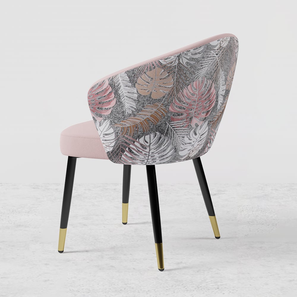 HMR Modern Dining Chairs with Velvet Upholstery - Pink, 8-Pieces