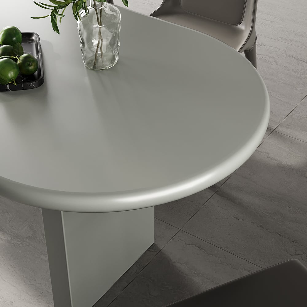 HMR - 78.7" Modern Oval Wood Dining Table Seats 6-8 People