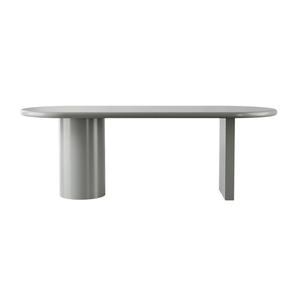 HMR - 78.7" Modern Oval Wood Dining Table Seats 6-8 People