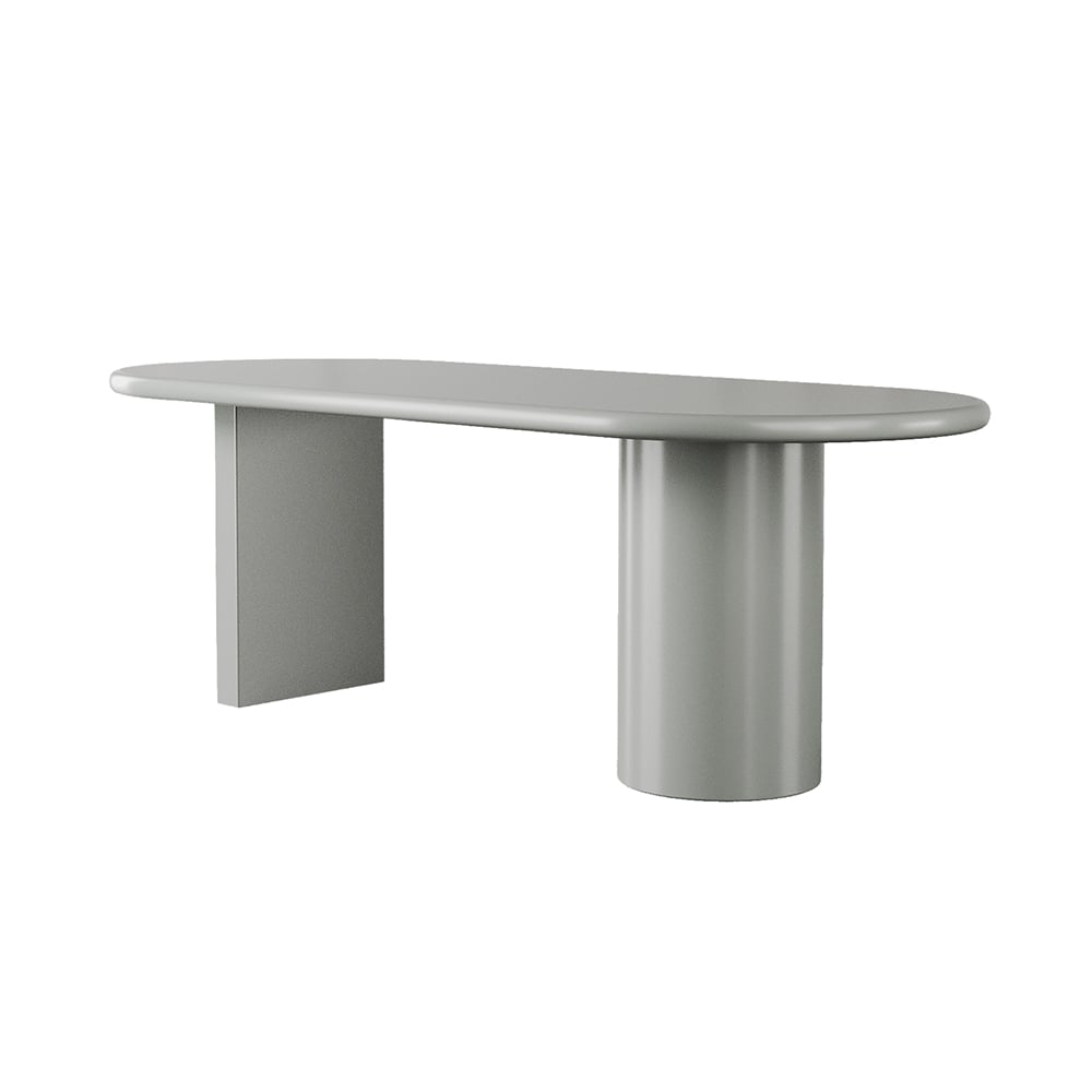 HMR - 78.7" Modern Oval Wood Dining Table Seats 6-8 People