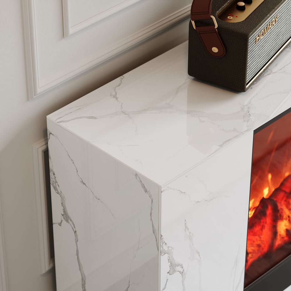 HMR - Electric Fireplace TV Stand with Remote Control