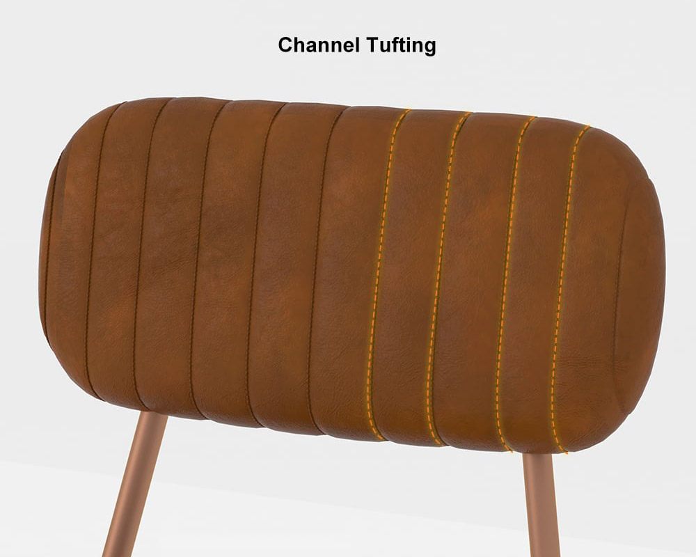 HMR Modern Dining Chairs with Faux Leather Upholstery (Set of 8) - Brown