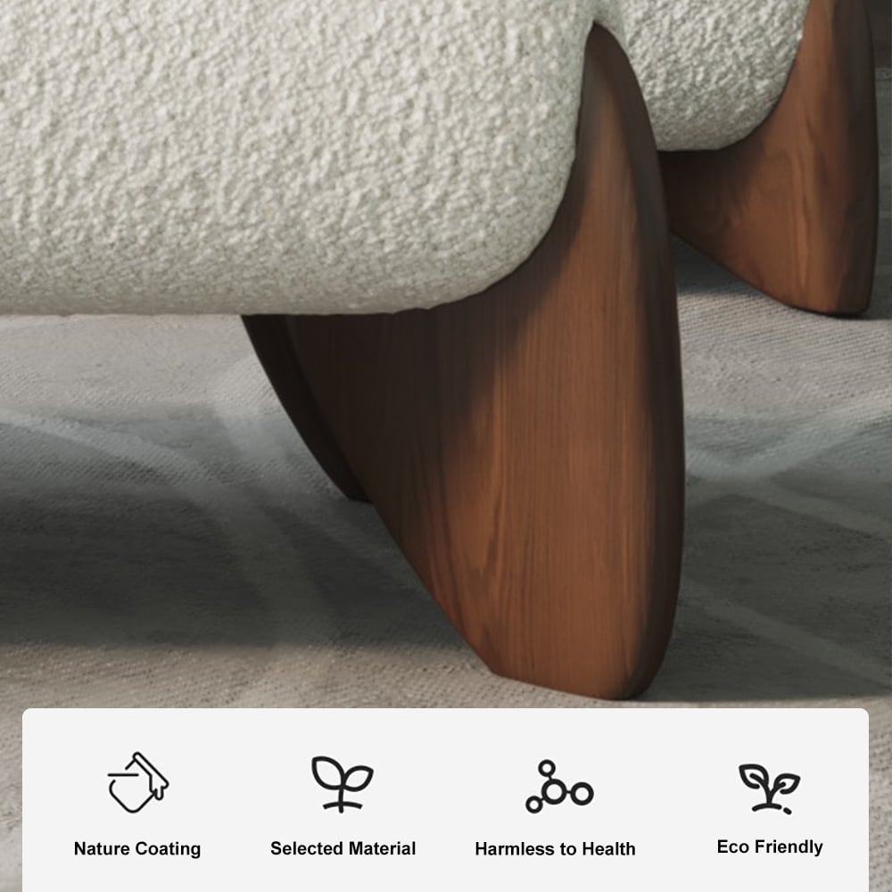 HMR - Curva Boucle Upholstered Bedroom Bench