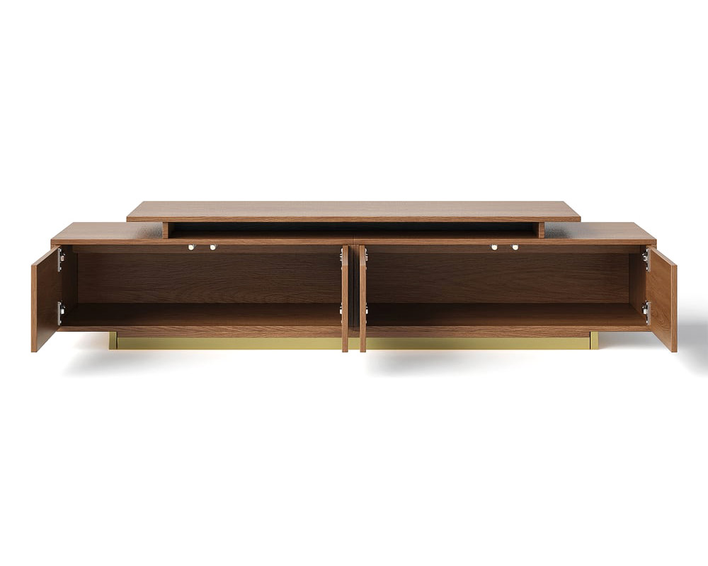 HMR Mordelle Extendable TV Stand with Storage (63"-95") - Walnut