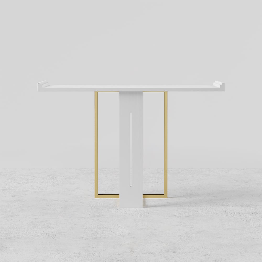 HMR Narrow 39" Console Table - White/Gold