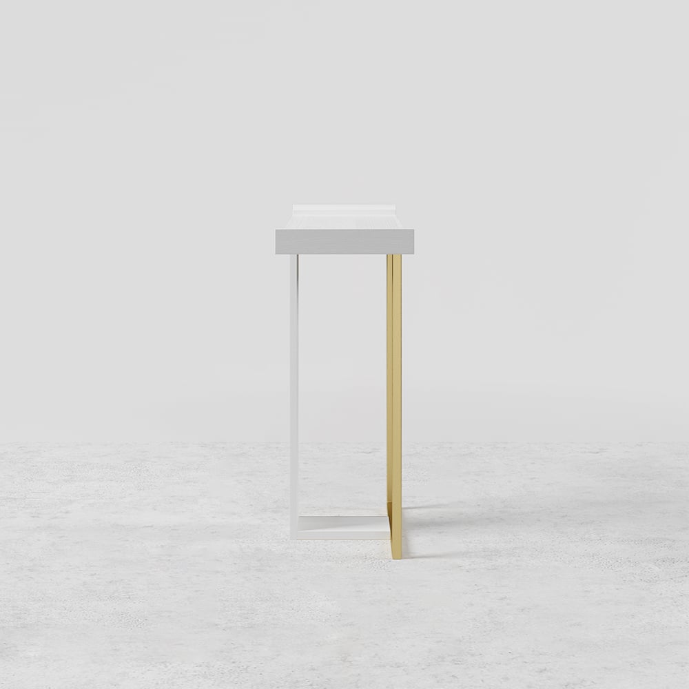 HMR Narrow 39" Console Table - White/Gold