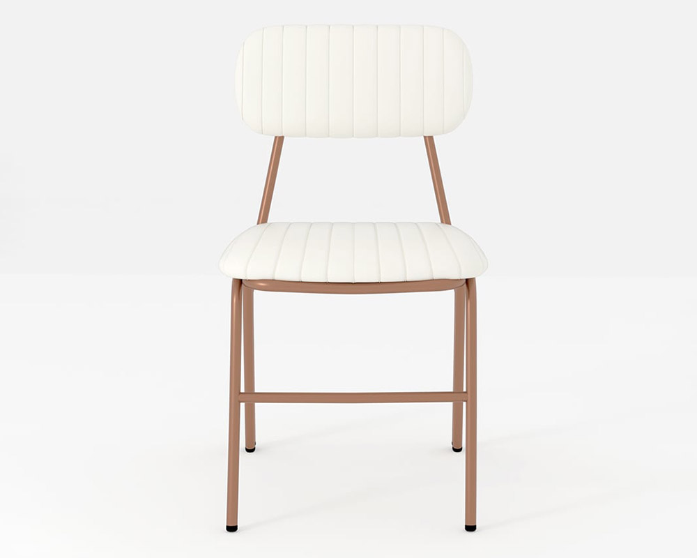 HMR Modern Dining Chairs with Faux Leather Upholstery (Set of 4) - White