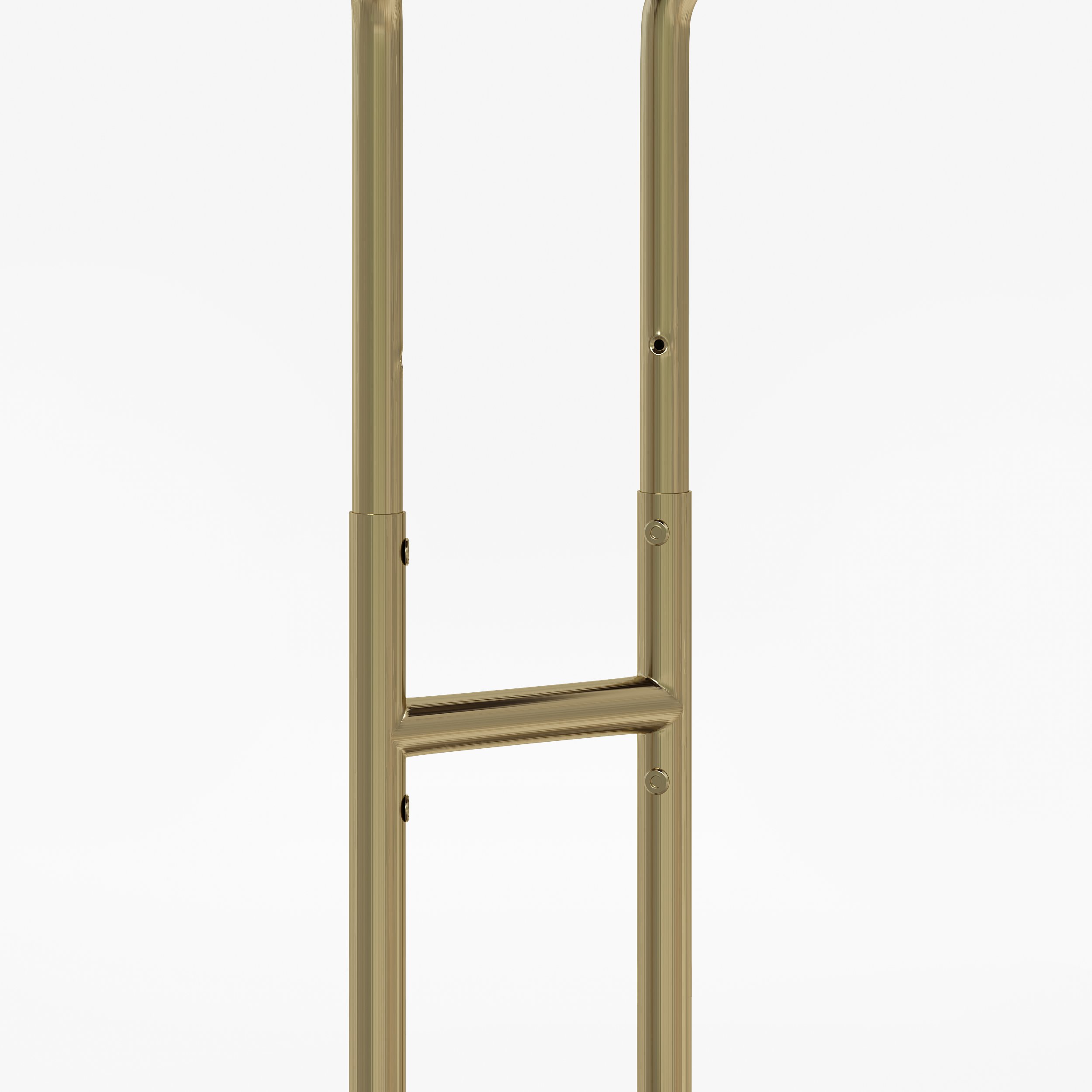 HMR - Walnut & Gold C-shaped Lift Top Adjustable Side Table