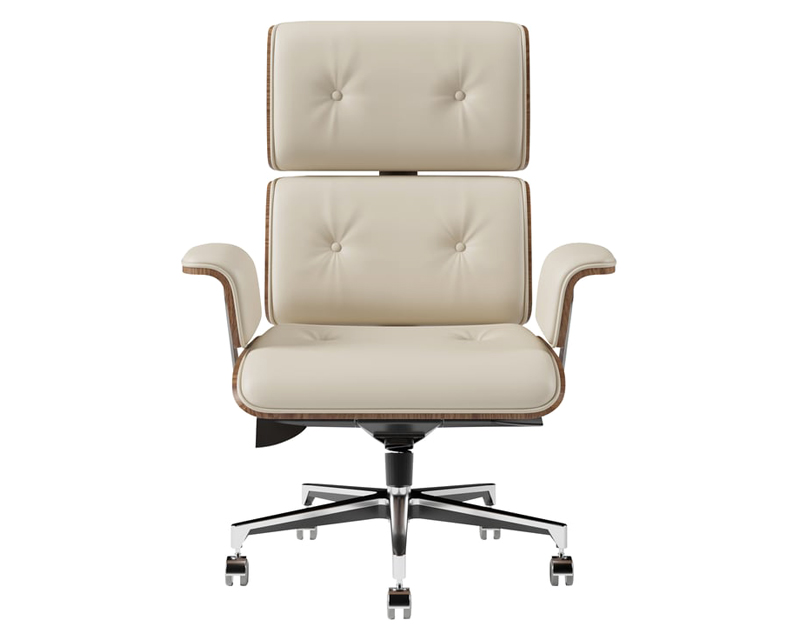 HMR Modern Standing Computer Desk & Upholstered Swivel Task Office Chair Set (59.8" ) - White