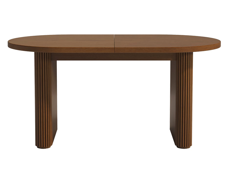 HMR Japandi Oval Extendable Dining Table - Walnut, 79"-94" (seats 6-10)