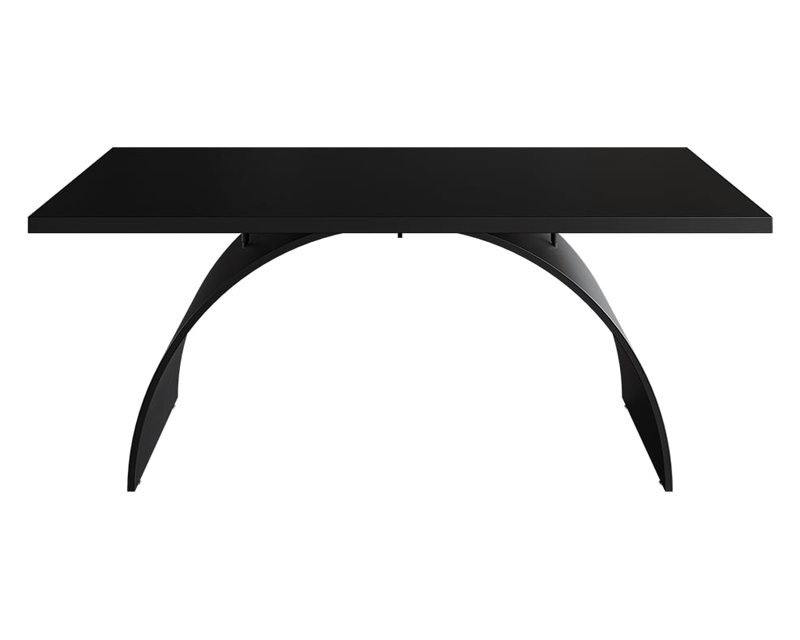 HMR Modern Rectangular Writing Desk & Office Desk Chair Set High Back - Black, 70.9"L x 31.5"W x 29.5"H