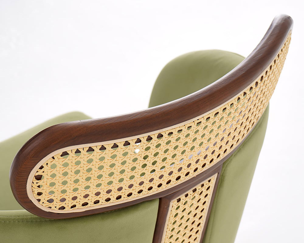 HMR - Mid-Century Modern Dining Chairs with Velvet Upholstery (Set of 2)