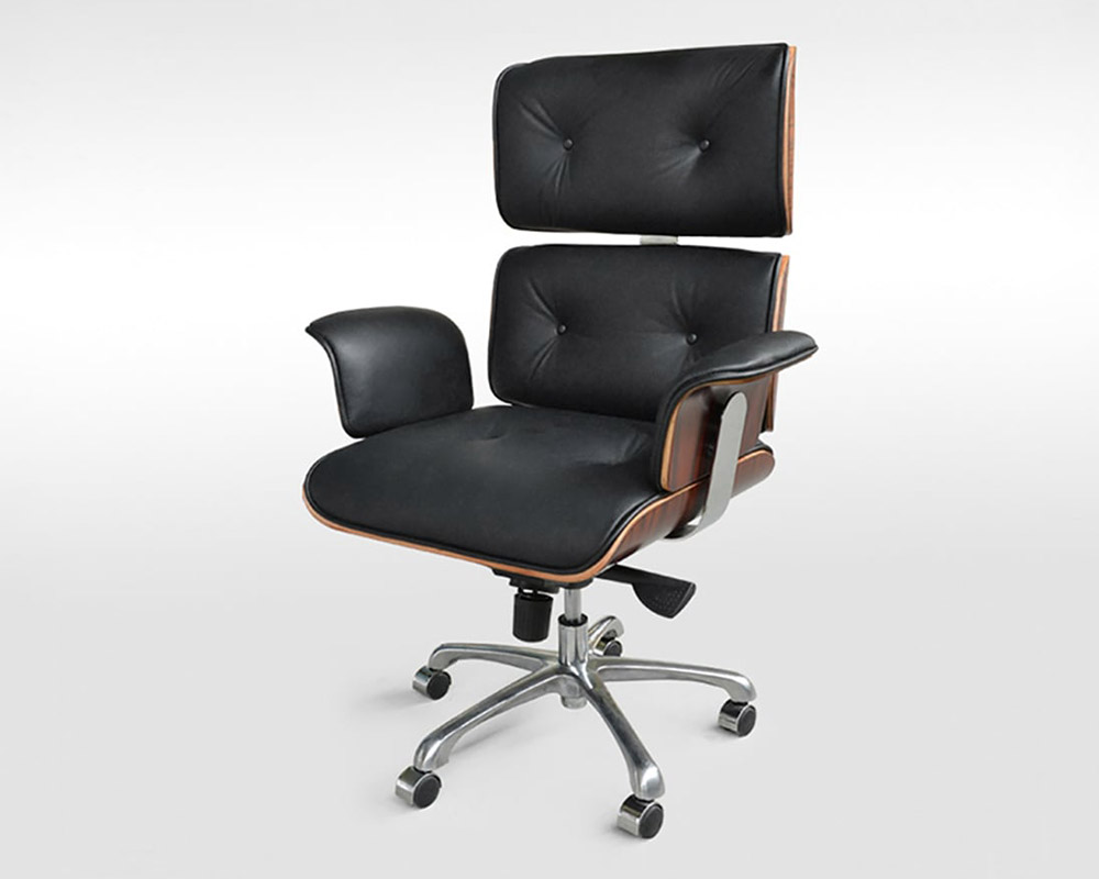 HMR Modern L-Shape Executive Desk & Office Chair Set - Black, 70.9"L x 70.9"W x 29.5"H, Right Hand