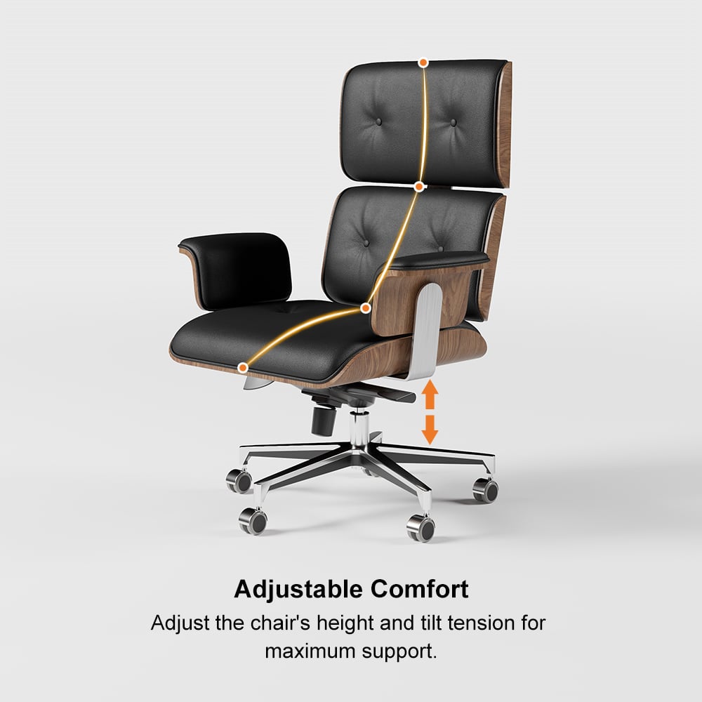 HMR Modern L-Shape Executive Desk & Office Chair Set - Black, 70.9"L x 70.9"W x 29.5"H, Right Hand