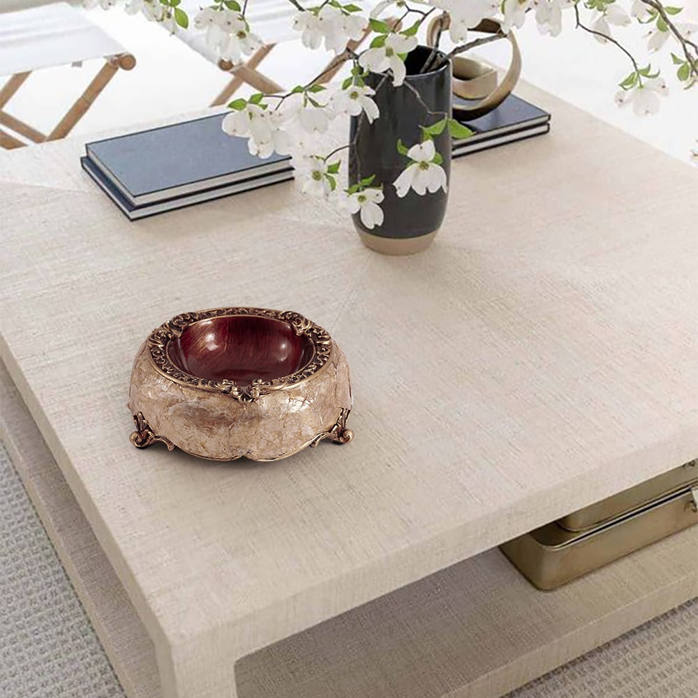 HMR - Retro European Shell Hand Sticker Decorative Resin Tabletop Storage Box Home Decoration