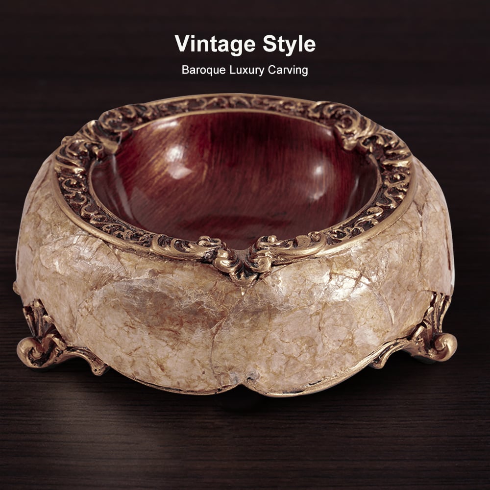 HMR - Retro European Shell Hand Sticker Decorative Resin Tabletop Storage Box Home Decoration