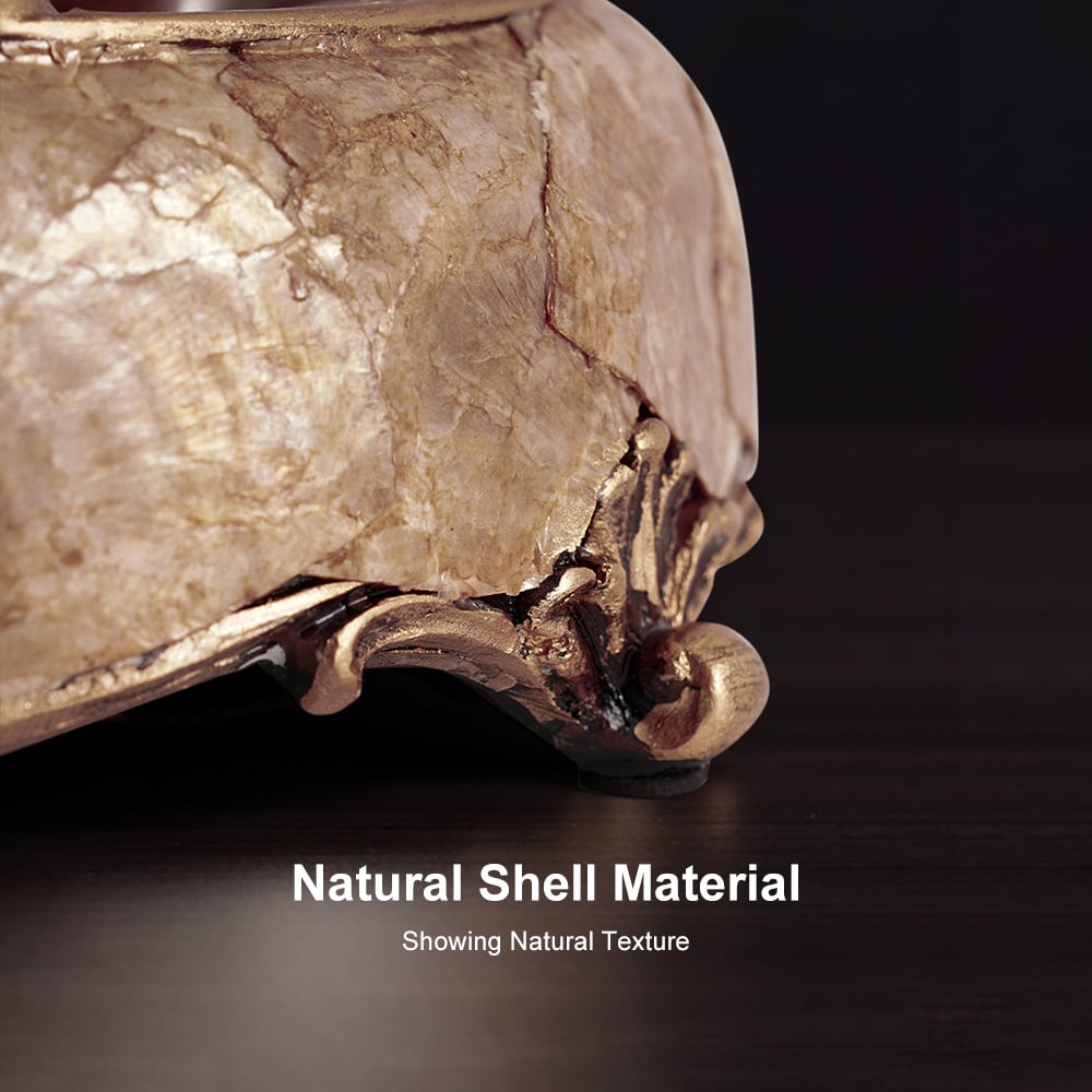 HMR - Retro European Shell Hand Sticker Decorative Resin Tabletop Storage Box Home Decoration