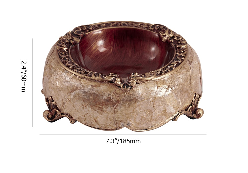 HMR - Retro European Shell Hand Sticker Decorative Resin Tabletop Storage Box Home Decoration