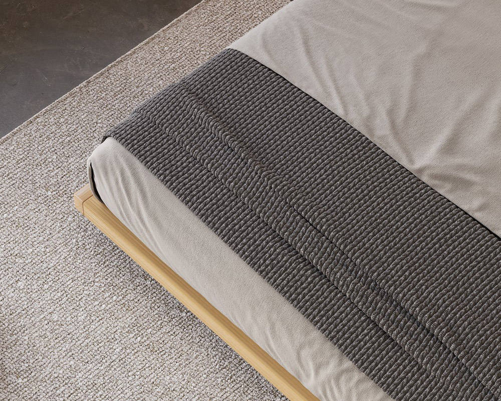 HMR Japanese Style Floor Bed - Natural, King
