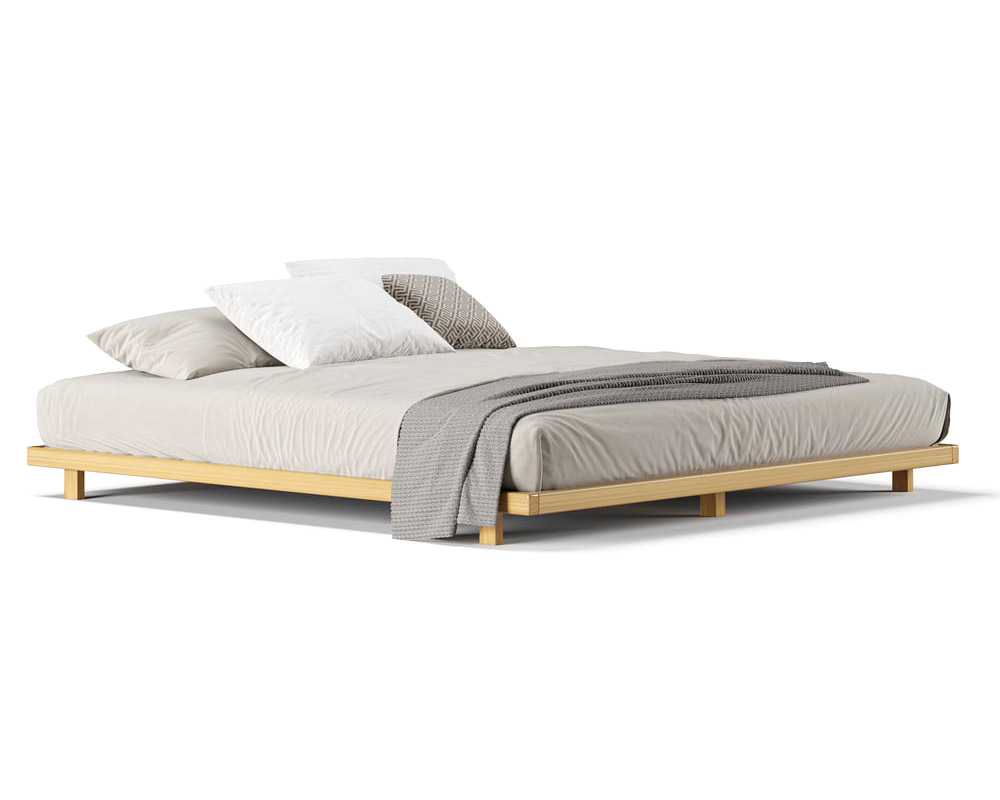 HMR Japanese Style Floor Bed - Natural, King