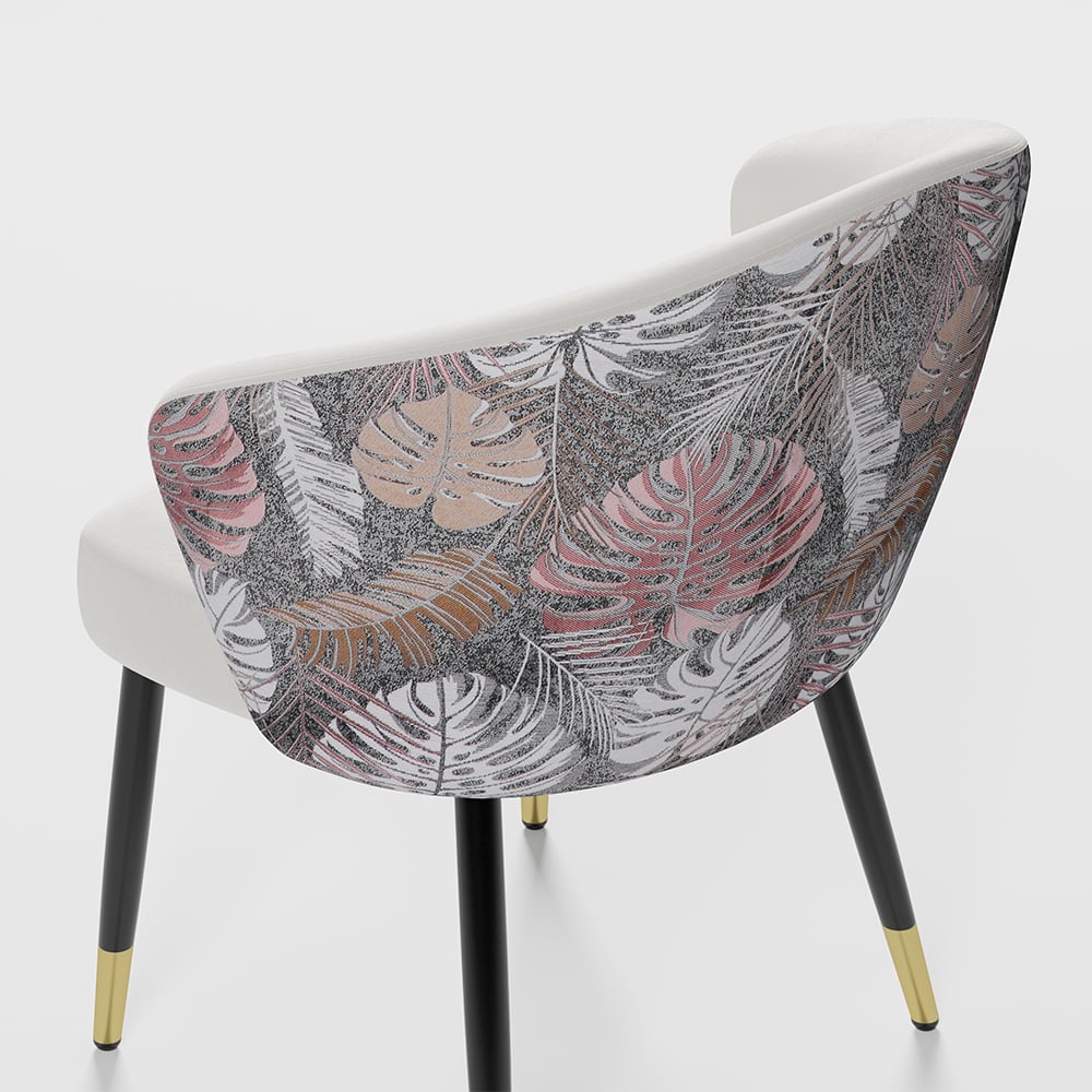 HMR Modern Dining Chairs with Velvet Upholstery - White, 1-Piece