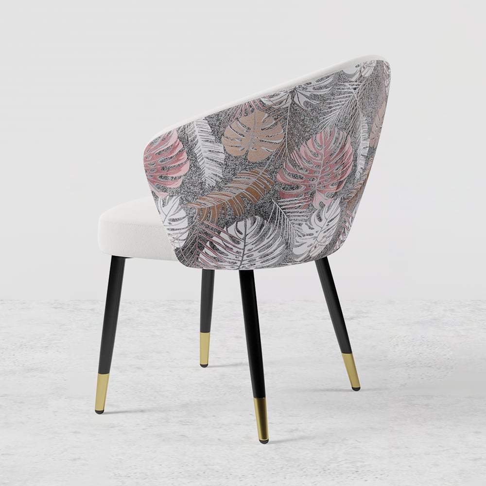 HMR Modern Dining Chairs with Velvet Upholstery - White, 1-Piece