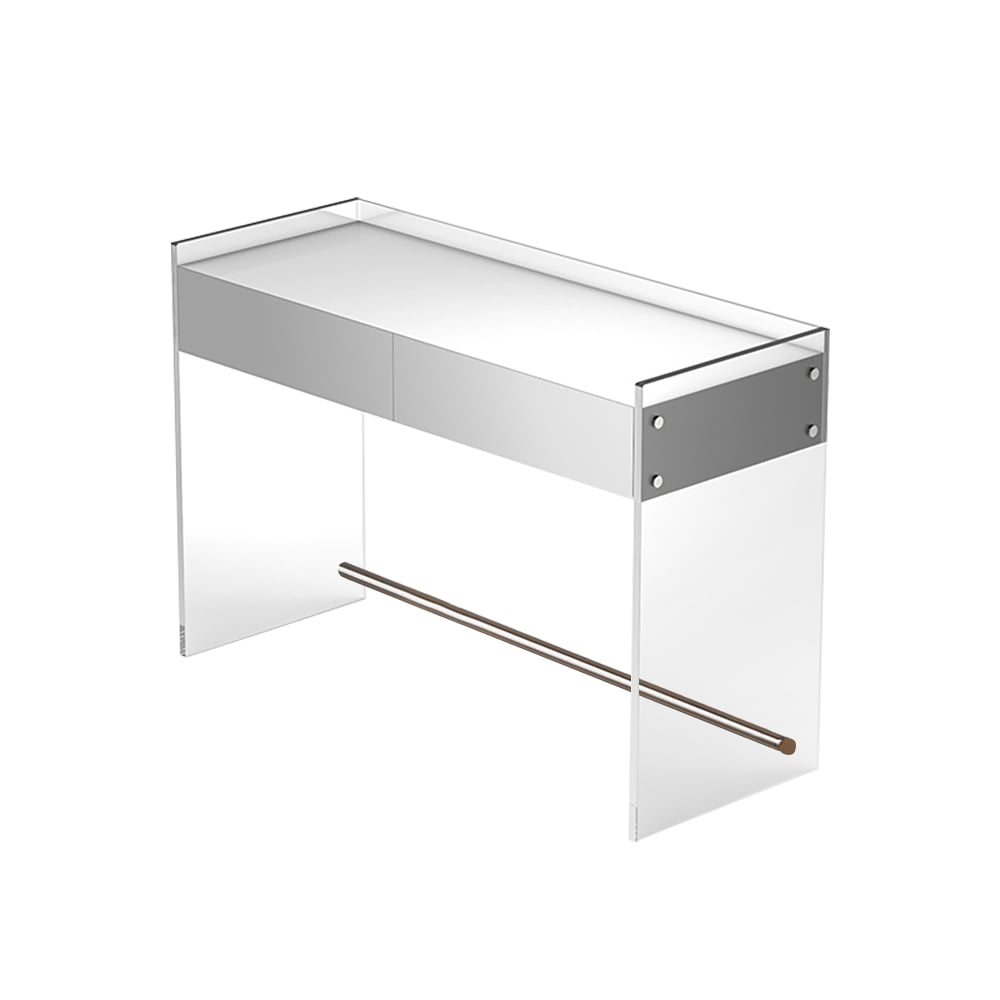 HMR - Modern Floating Acrylic Makeup Vanity Vanity Desk with Drawers