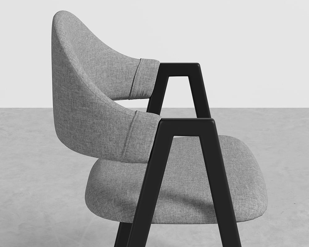 HMR Modern Dining Chairs with Linen Upholstery - Gray, 8-Pieces