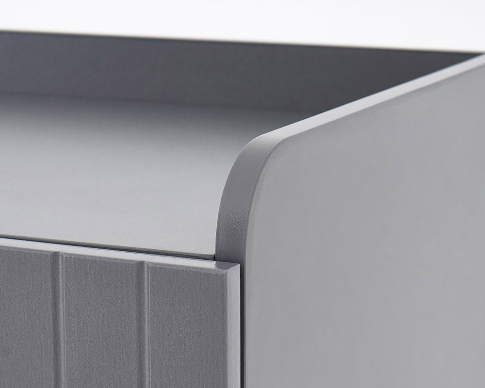 HMR Yellar Nordic Entryway Shoe Cabinet with Doors & Open Shelves - Gray, 47.2" (10 Shelves)