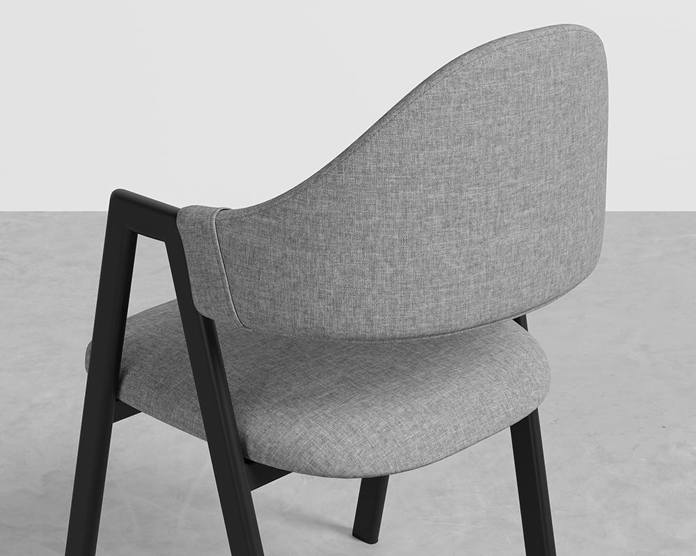 HMR Modern Dining Chairs with Linen Upholstery - Gray, 6-Pieces