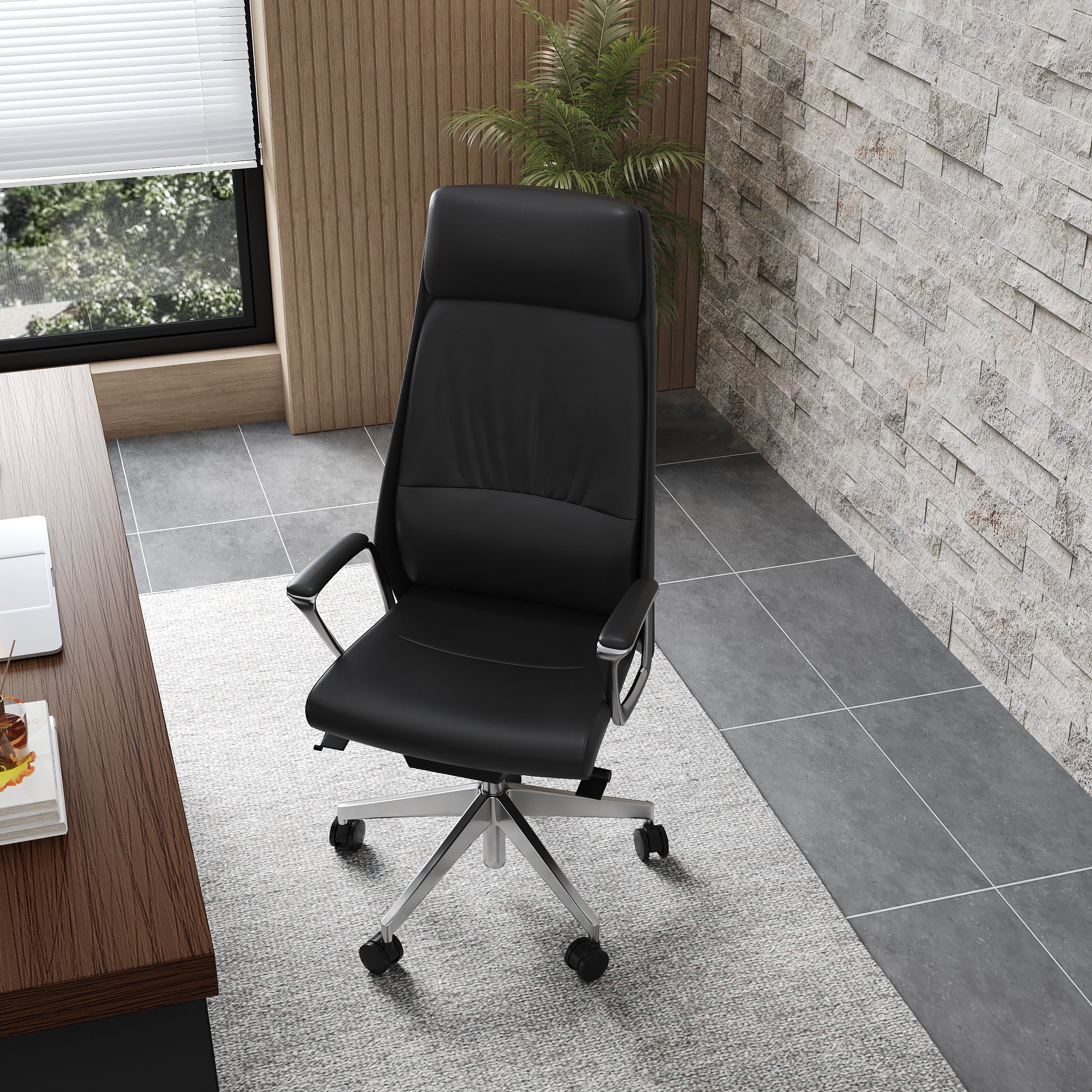 HMR - Ergonomic Adjustable High Back Lether Office Chair
