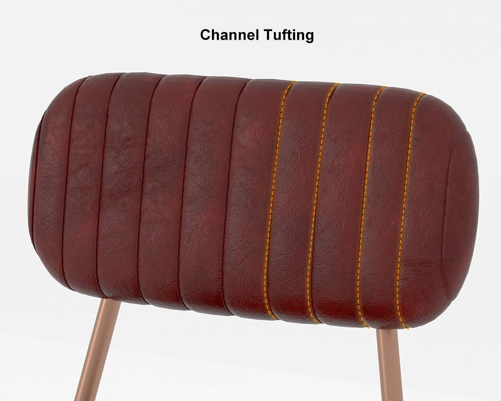 HMR Modern Dining Chairs with Faux Leather Upholstery (Set of 4) - Wine Red
