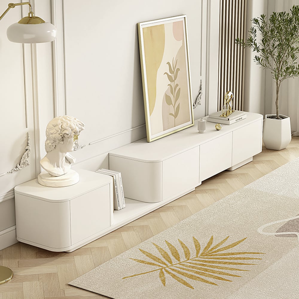 HMR - Extendable TV Stand & Abstract Coffee Table Set