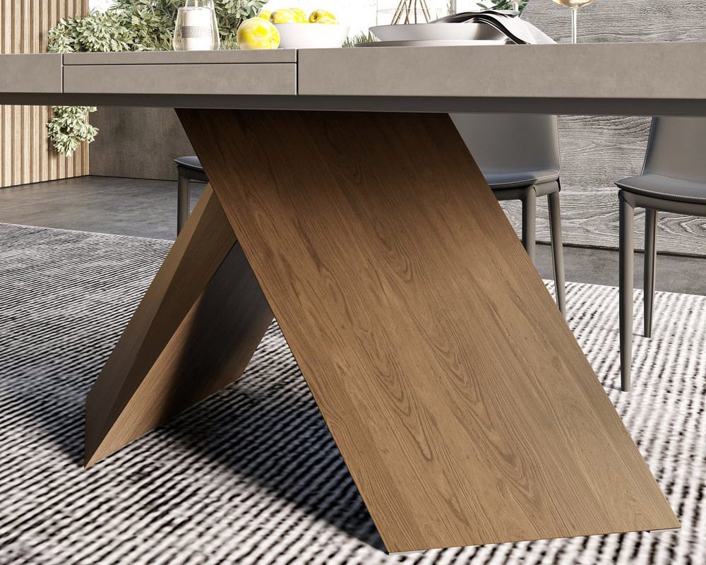 HMR Farmhouse Extendable Wood Dining Table - Gray, 79"-94" (seats 6-10)
