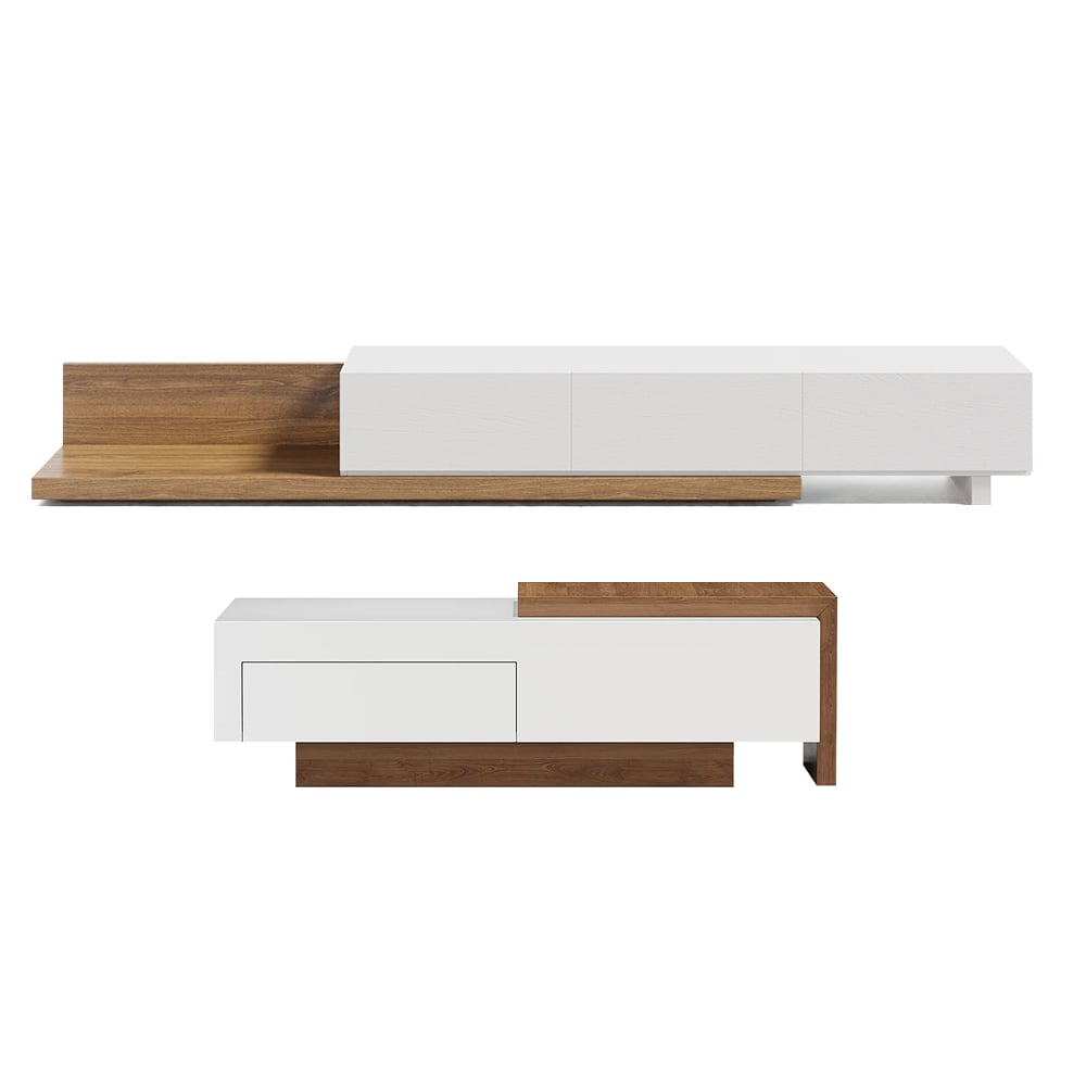 HMR - Crator Extendable TV Stand & Coffee Table Set