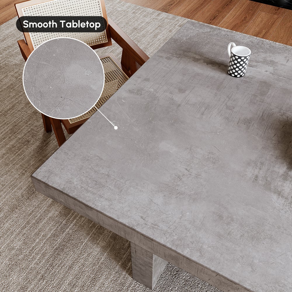 HMR Upoak Series Farmhouse Rectangle Wood Dining Table - Gray, 78.7"L x 39.4"W x 29.5"H
