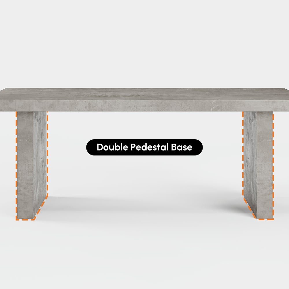 HMR Upoak Series Farmhouse Rectangle Wood Dining Table - Gray, 78.7"L x 39.4"W x 29.5"H