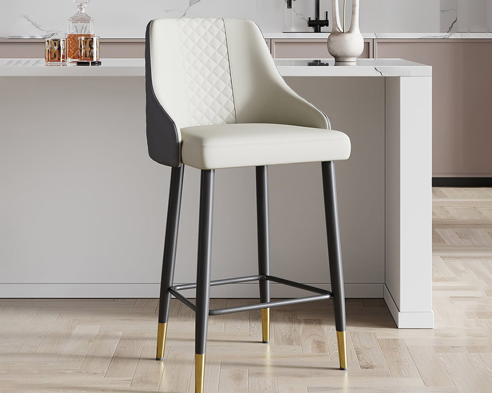 HMR - Diamic Series Modern Counter Stools with PU Leather Upholstery