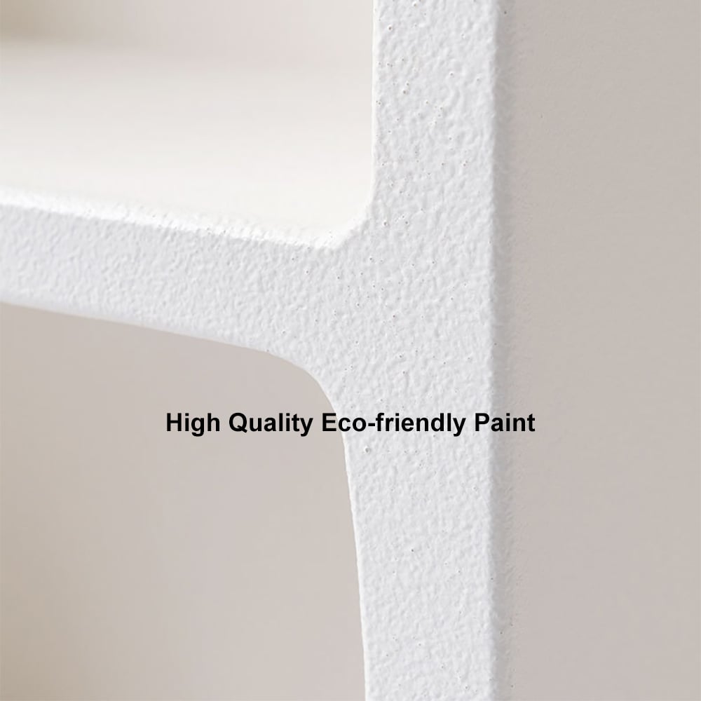 HMR - Codiys Art Deco White Arched Wall Mounted Shelf Wood Floating Shelf with Open Storage