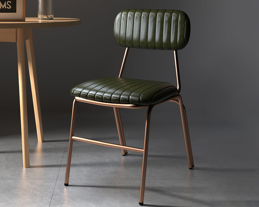 HMR - Modern Dining Chairs with Faux Leather Upholstery (Set of 2)