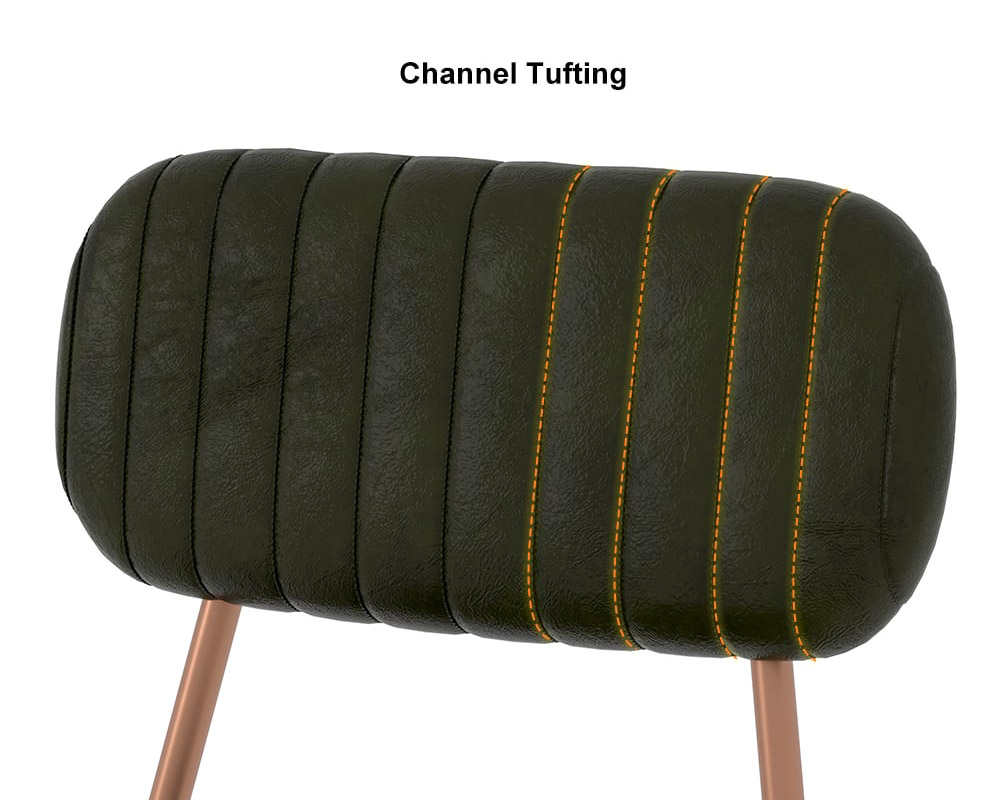 HMR Modern Dining Chairs with Faux Leather Upholstery (Set of 4) - Green