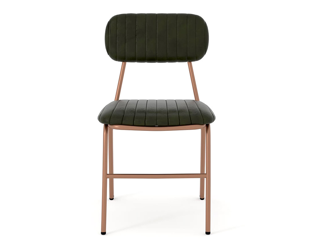 HMR Modern Dining Chairs with Faux Leather Upholstery (Set of 4) - Green