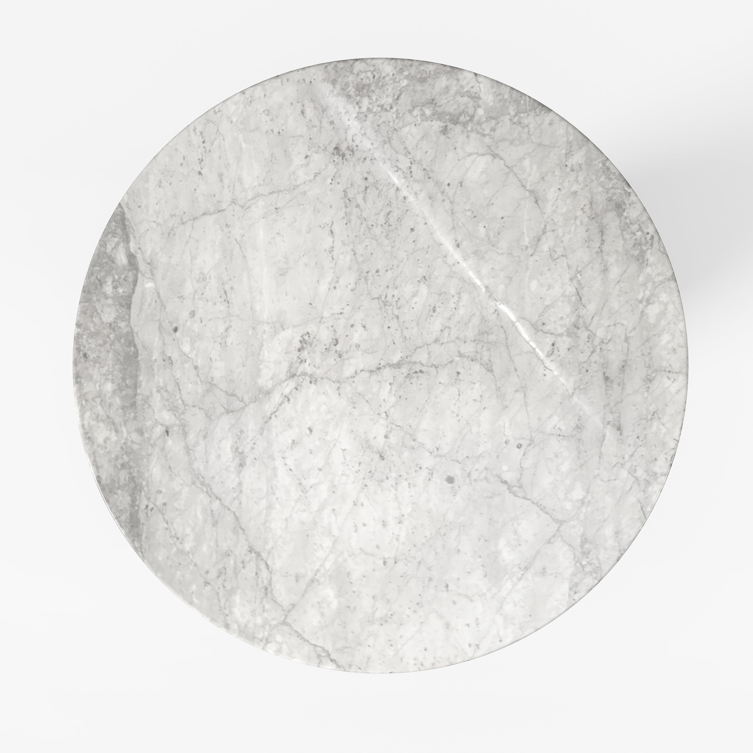 HMR - 53.5'' Modern Round Faux Marble Dining Table Seats 4-6 People