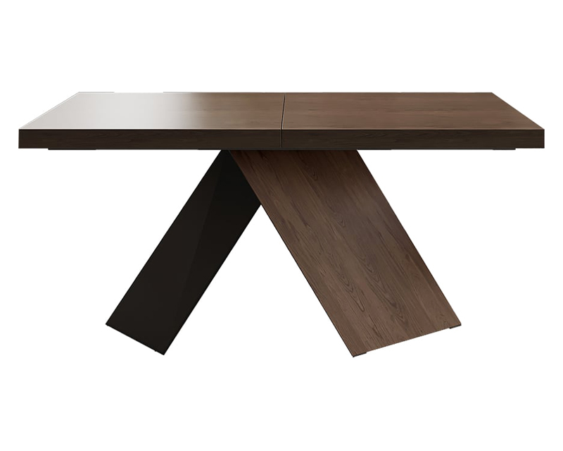 HMR Farmhouse Extendable Wood Dining Table - Walnut, 63"-79" (seats 6-8)