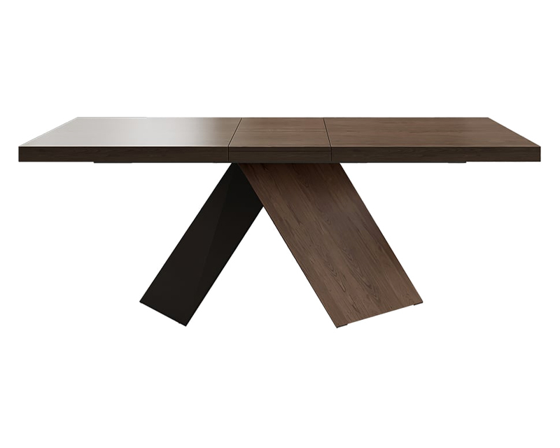 HMR Farmhouse Extendable Wood Dining Table - Walnut, 63"-79" (seats 6-8)