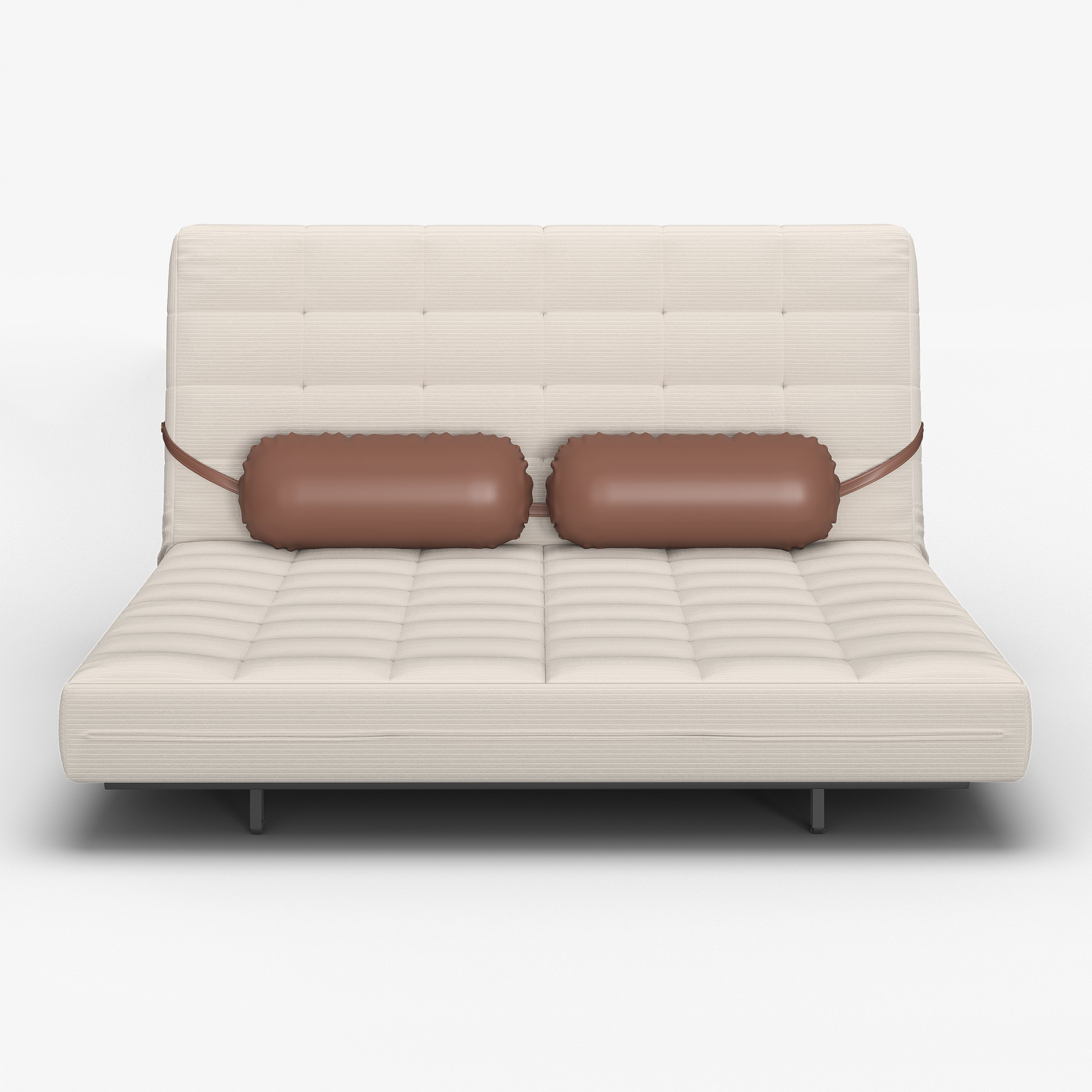 HMR - Queen Corduroy Futon Sofa Bed Folding Sleeper Sofa