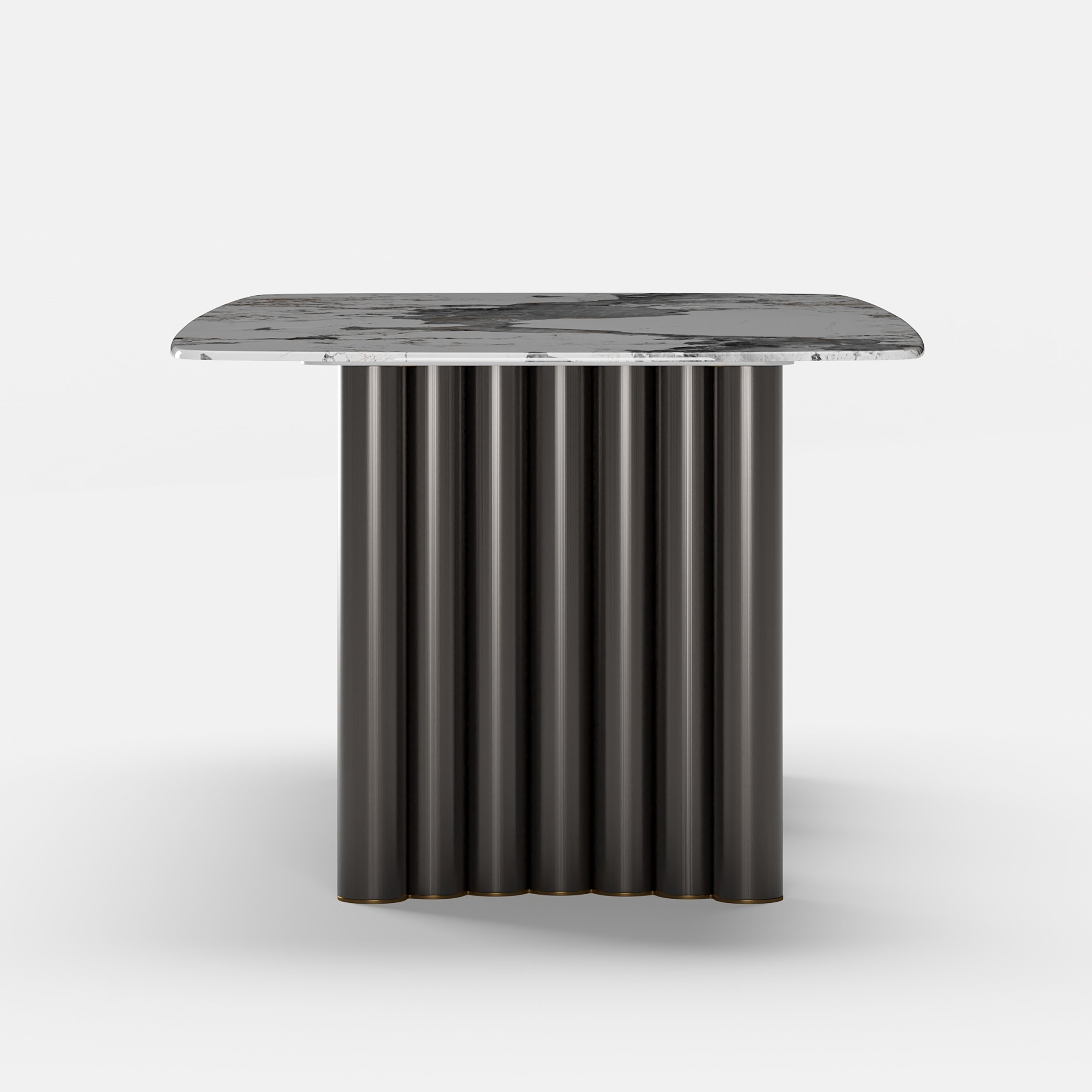 HMR - 78.7" Modern Rectangle Sintered Stone Dining Table Seats 6-8 People