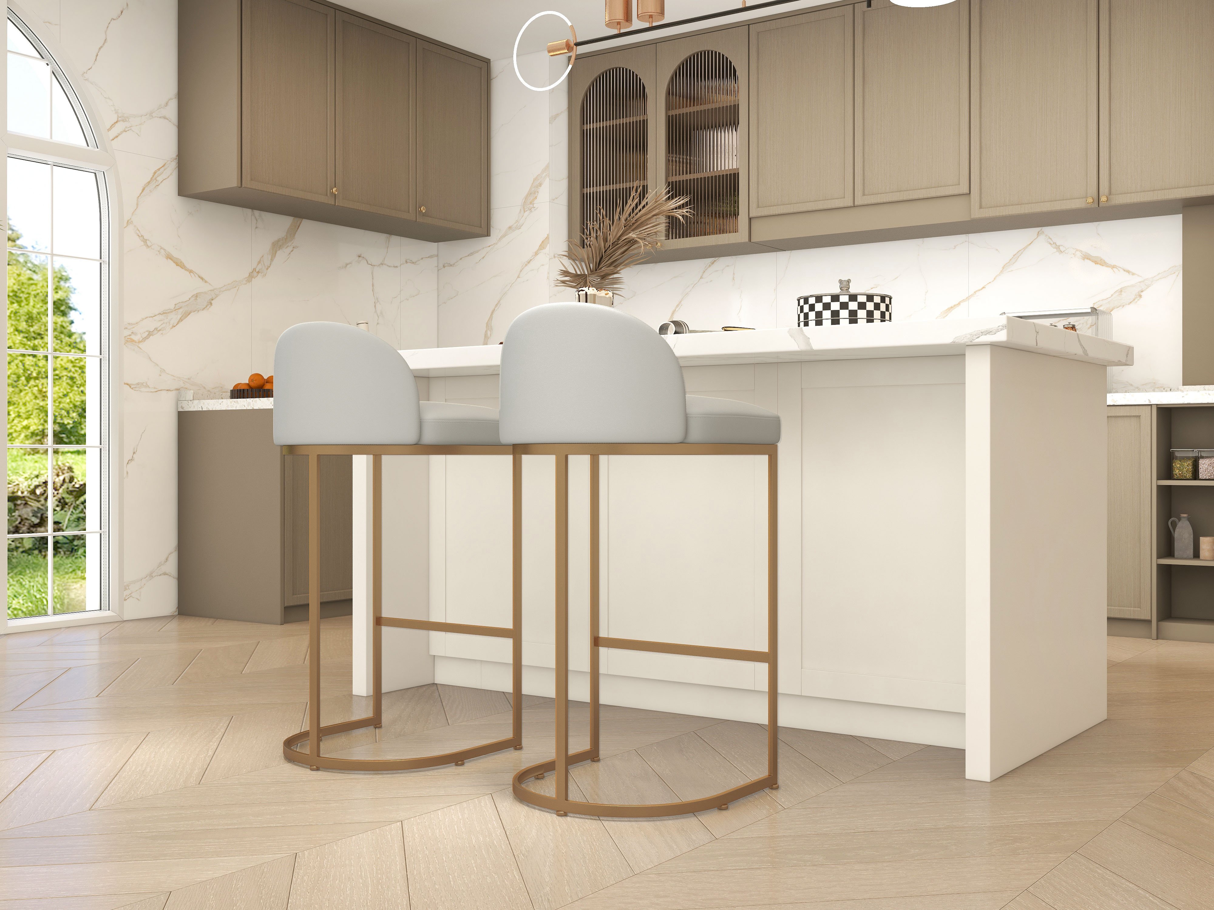 HMR 72" Modern Style Laminate Kitchen Islands with Multi-Storage - White, Engineered Wood